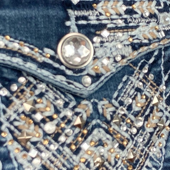 D’MODE CLASSIX Rhinestone Bling Low Rise Bootcut Jeans - Size 2 - Picture 12 of 12